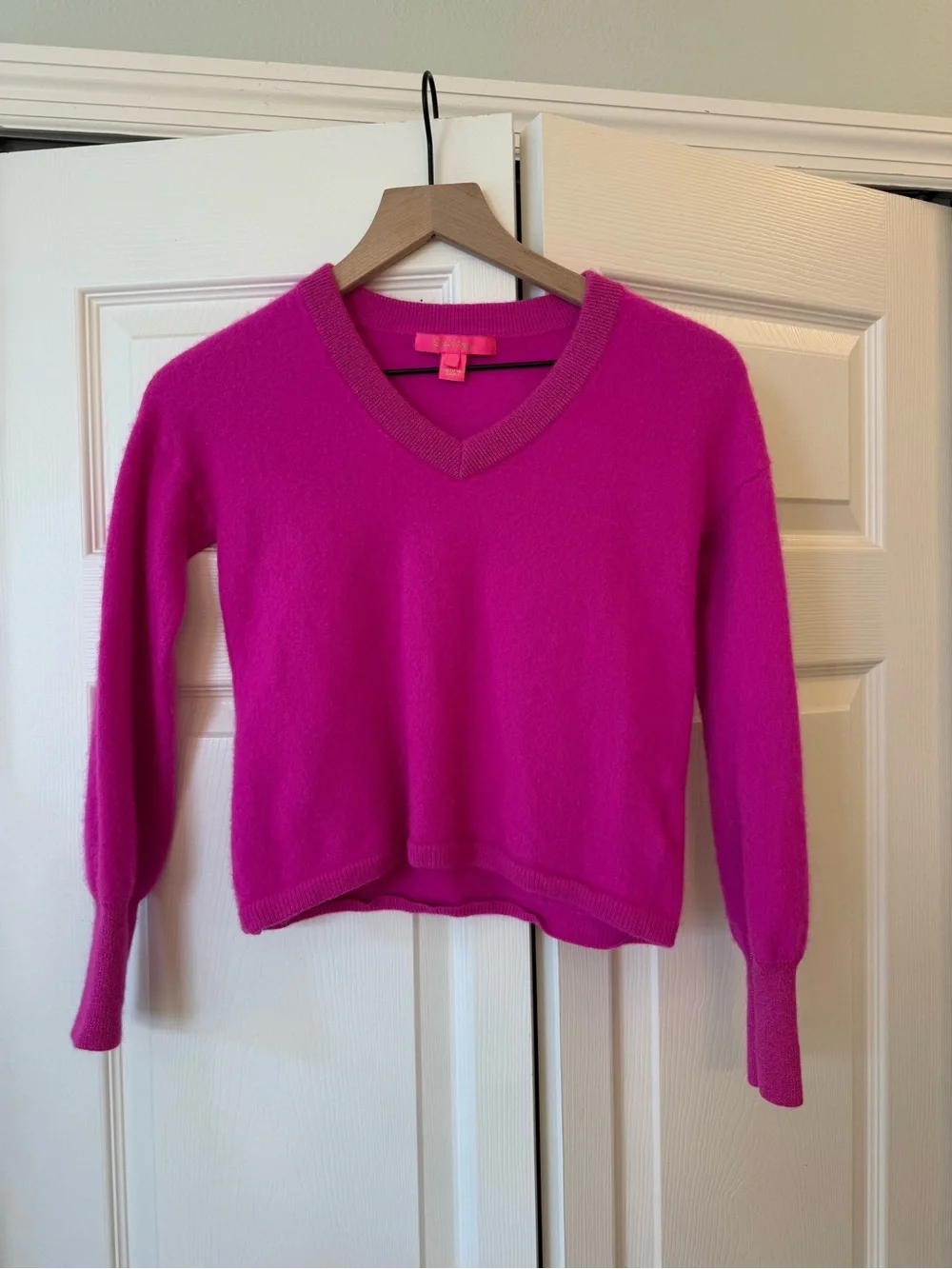 Lilly Pulitzer Jasmina Cashmere Sweater Bougainvillea Pink Size XS